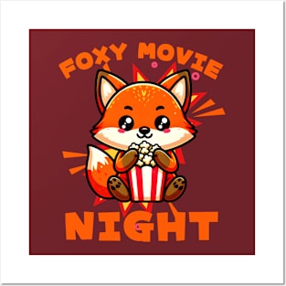 Foxy movie night popcorn lover Posters and Art